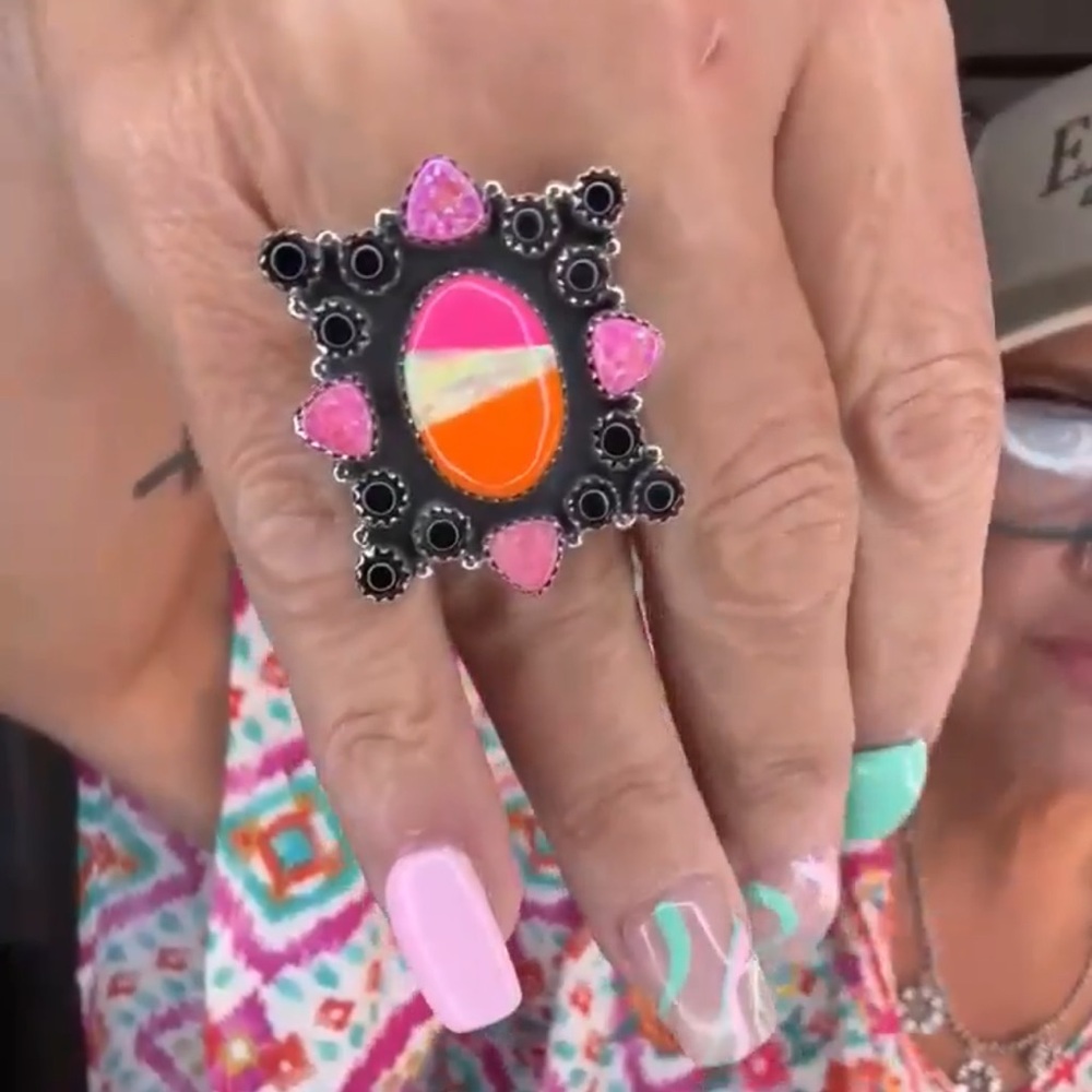 Colorful Statement ring - Picture 4 of 4